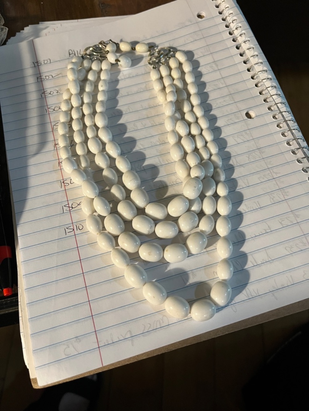 Classic Multi-Strand White Bead Necklace - Elegant Women’s Jewelry 1502